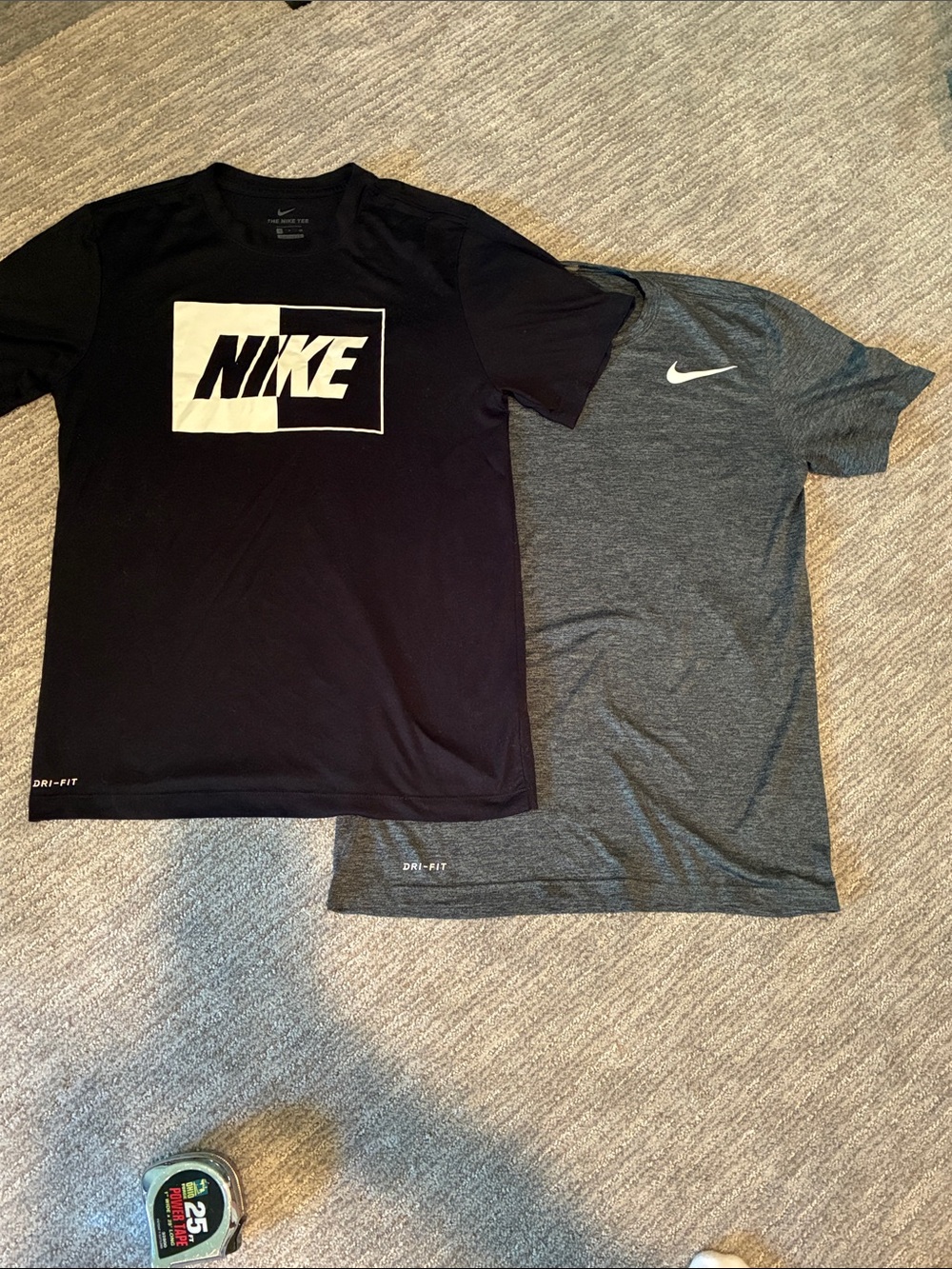 Nike Short-Sleeve Crew- Dri-Fit - Black & Gray Tees